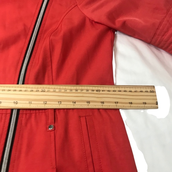 Black Rivet Coral Moto Trench Jacket | Asymmetrical Zip - Picture 7 of 16